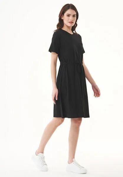ORGANICATION ORGANICATION Slub-Jersey-Kleid aus Bio-Baumwolle, Schwarz(black), – Produktbild 3 von 4