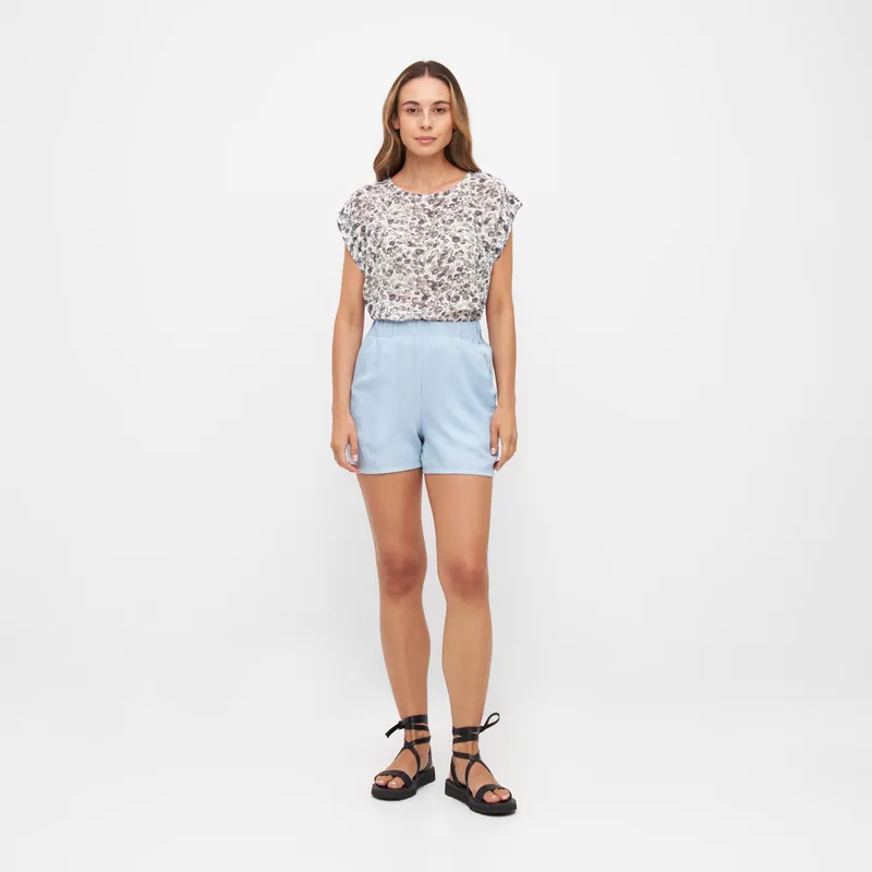 WiDDA Widda Damen vegan Bluse Sommer Linda Gemustert Beige, Beige, – Produktbild 1 von 2