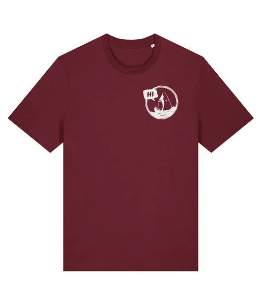 päfjes päfjes - Hi Hai Haidrun - Baumwoll Männer T-Shirt, Rot, – Produktbild 1 von 4