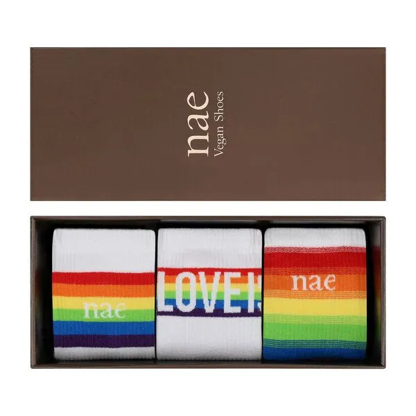Nae Vegan Shoes Nae Vegan Shoes NAE | Love is Love Pack3, White, – Produktbild 1 von 4