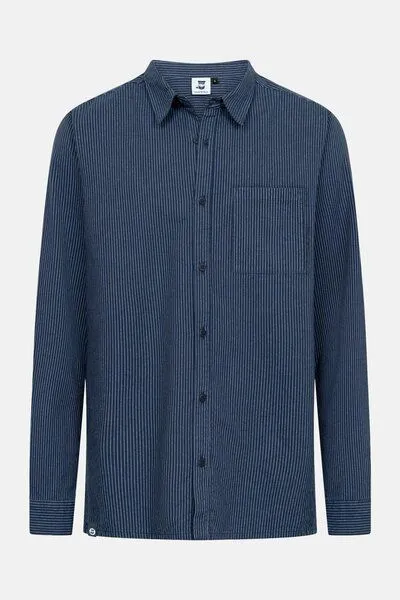 Hanseheld Hanseheld Herren Hemd Fischer, Schmal blau/weiß gestreift, – Produktbild 1 von 3