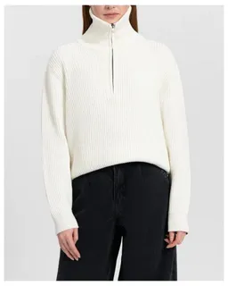 Kuyichi Kuyichi Kayla Knit Half Zip Strickpullover aus Bio-Baumwolle – Produktbild 1 von 1