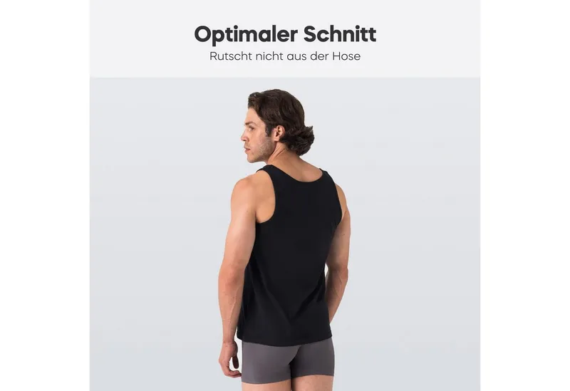 Barrio 13 Barrio 13 Unterhemd Tank Top Achselshirt für Herren (Packung, Set, Spar-Pack, Spar-Packung, 3-St., 3er-Pack) Feinripp aus Baumwolle, Schwarz, – Produktbild 1 von 4