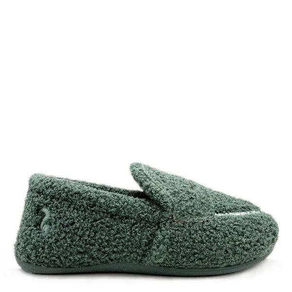 thies thies 1856 ® Rec Teddy Loafer aus rec. Kunstfell, Petrol, – Produktbild 1 von 4