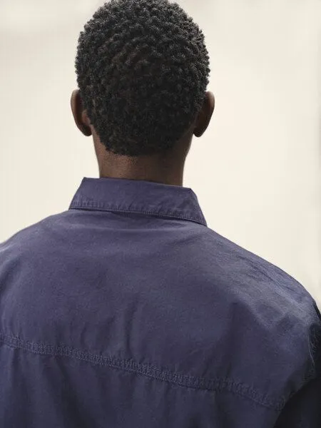 WOTE WOTE Worker Jacke aus Bio-Baumwolle, Dunkelblau, – Produktbild 3 von 3