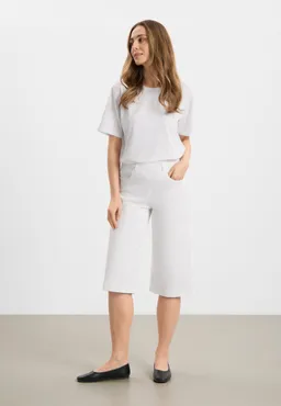 LAURIE LAURIE Damen vegan Hose Donna Loose Capri Sl Weiß – Produktbild 1 von 1