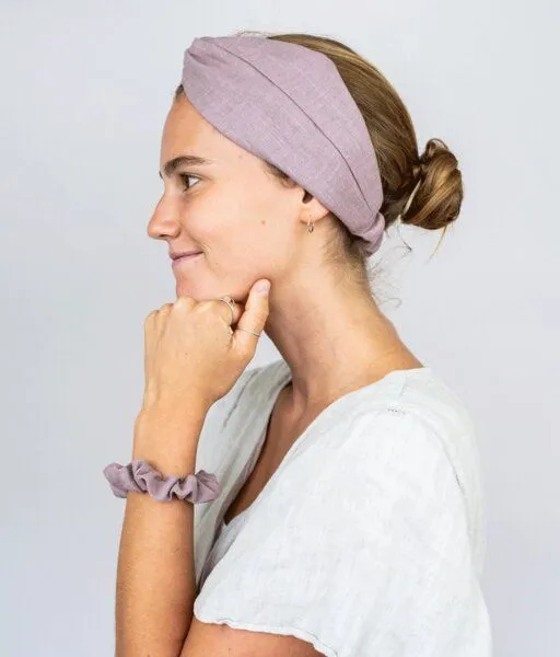 obumi obumi Haargummi - Scrunchie aus Leinen, Woodrose, – Produktbild 3 von 4