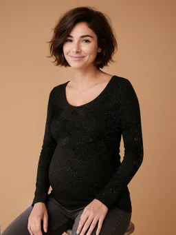 Envie De Fraise Umstandsshirt mit Glanzeffekt ENVIE DE FRAISE – Produktbild 1 von 1