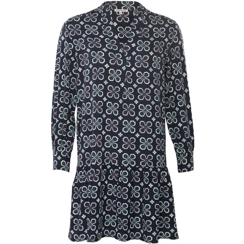Living Crafts LIVING CRAFTS - Damen Kleid - Gemustert (100% Viskose (Lenzing™Ecovero™)), Nachhaltige Mode, Bio Bekleidung, Gemustert, – Produktbild 1 von 1