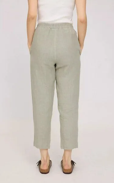 Mazine Mazine Hose - Straight Leg Linen Pants - aus 100% Leinen, Seagrass (grün), – Produktbild 3 von 4