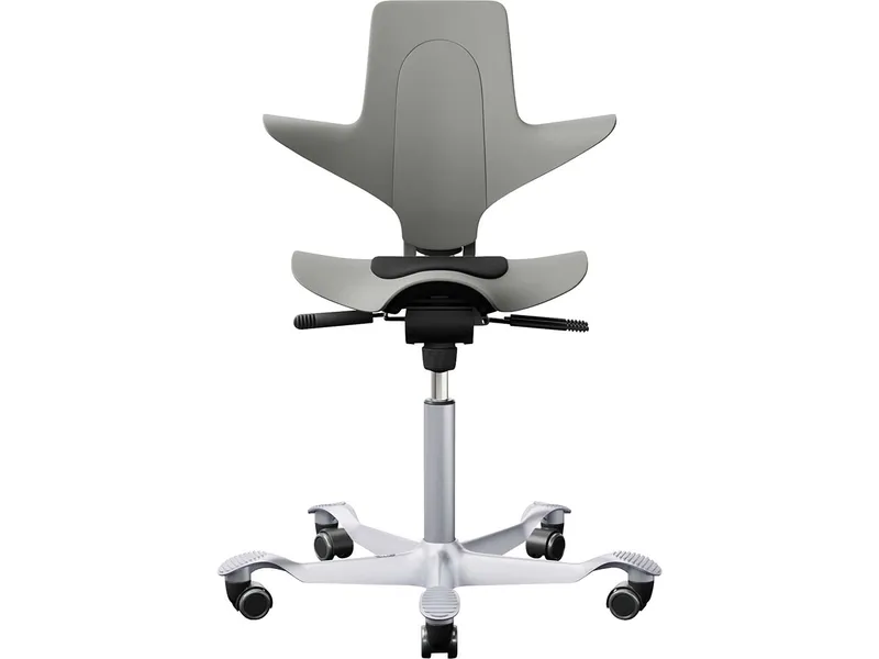 HAG HAG Bürodrehstuhl "Capisco Puls 8010" Gestell: silber/clay,Stoff: "Cura" black – Produktbild 1 von 1