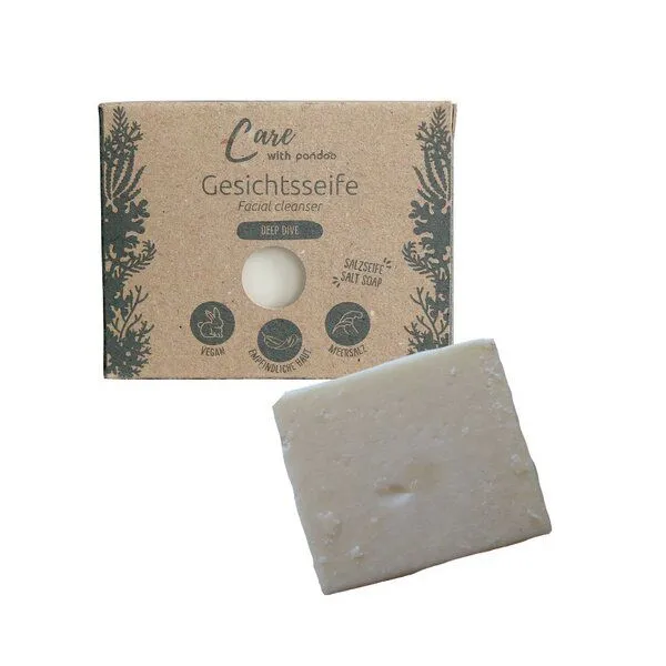 pandoo pandoo Feste Salzseife - Gesichtsseife - Deep Dive 100g - Naturkosmetik – Produktbild 1 von 4