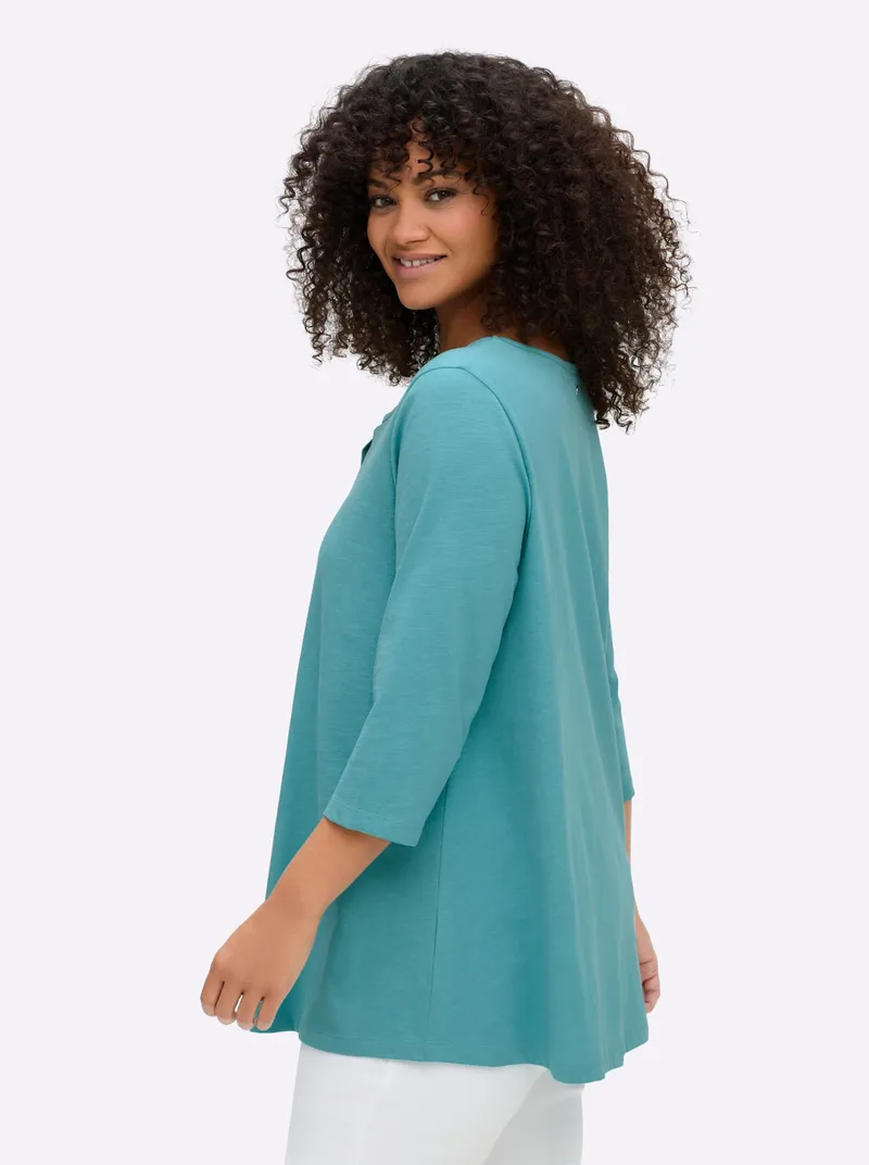 sheego 3/4-Arm-Shirt, Ozean, – Produktbild 2 von 2