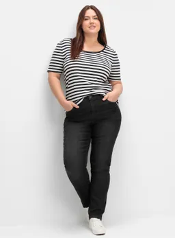 sheego Gerade Jeans black denim – Produktbild 1 von 1