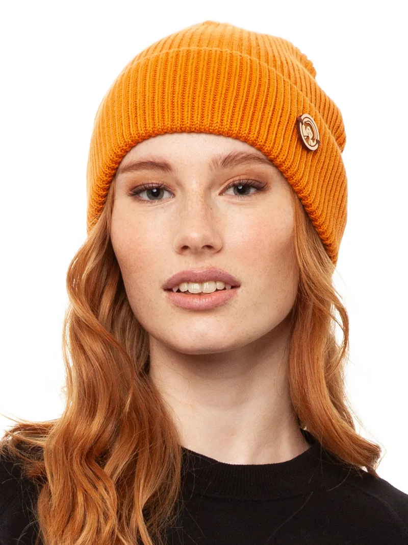 FellHerz FellHerz Mütze bio & fair & vegan, Orange, – Produktbild 1 von 5