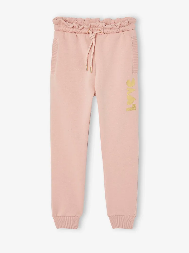 Vertbaudet Mädchen Jogginghose mit Motiv am Bein, Rosa, – Produktbild 1 von 2