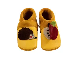 Pantolinos Pantolinos Baby und Kinder Hausschuhe Krabbelschuhe Ecopell Leder Igel Apfel – Produktbild 1 von 1
