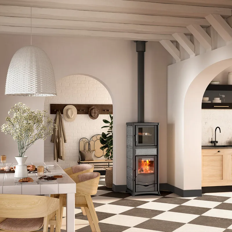 La Nordica S.p.A. La Nordica S.p.A. La Nordica Holzofen | TERMOROSSELLA PLUS FORNO DSA.16 | 11,1 kW, Naturstein, – Produktbild 2 von 2
