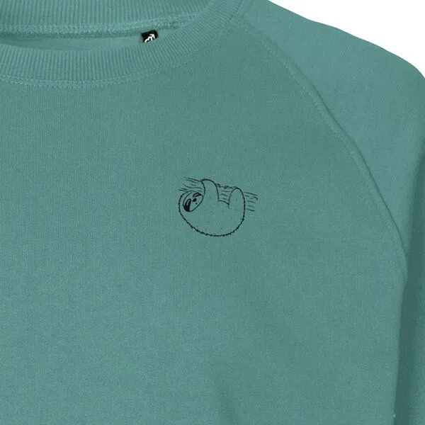 HANDGEDRUCKT HANDGEDRUCKT "Baumelmeister" Unisex Sweatshirt Neutral, Teal, – Produktbild 1 von 3