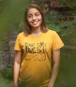 päfjes päfjes Fuchs & Hase - Frauen T-Shirt - Fair gehandelt aus Baumwolle Bio - Slub – Produktbild 1 von 1