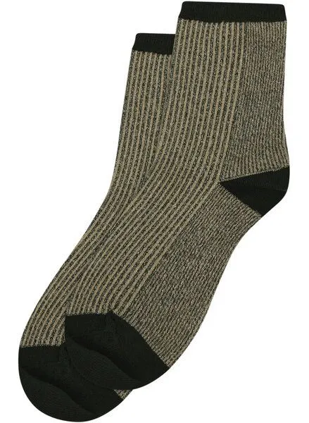 KnowledgeCotton Apparel KnowledgeCotton Apparel Colorblock Glitzer Socken mit Bio-Baumwolle und recyceltem Polyester, Grün-trekking-green, – Produktbild 2 von 3