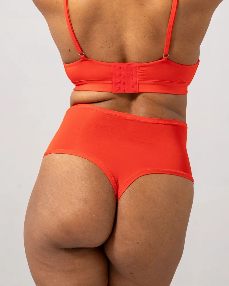 Understatement Understatement Damen vegan Multipack Micro Highwaist Tanga Feurig Rot, Rot, – Produktbild 2 von 2