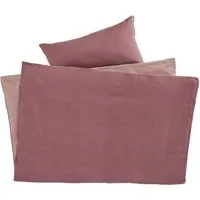 HANS NATUR Kinderbettwäsche zum Wenden Bio-Baumwolle Jersey Mauve Bettbezug 100 x 135 cm, Kissen 40 x 60 cm, Rosa, mehrfarbig, – Produktbild 1 von 1