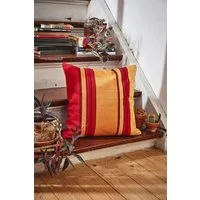 HängemattenGlück HängemattenGlück Sofakissen 40x40cm Latex & Kapok - Rottöne, Rubinrot gestreift, – Produktbild 1 von 1