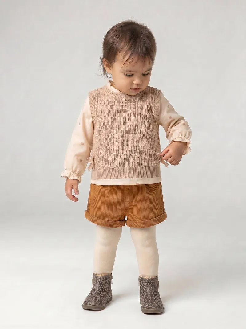 Vertbaudet Mädchen Baby-Set, Karamell, – Produktbild 1 von 4