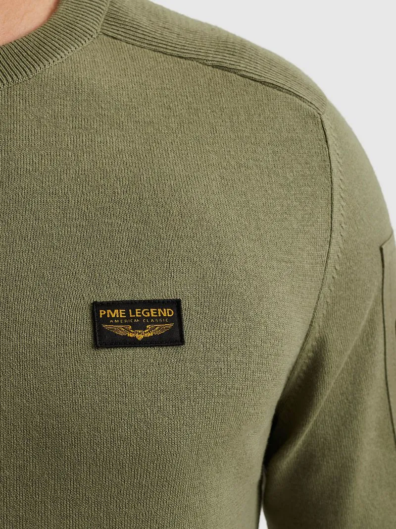 PME Legend PME Legend American Classic Pullover Oil Grün - Größe L, Grün, – Produktbild 3 von 5