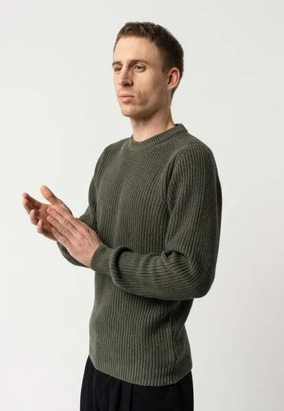 MELA MELA Strickpullover RAVI aus 100% Bio-Baumwolle, Green blend (grün), – Produktbild 1 von 3
