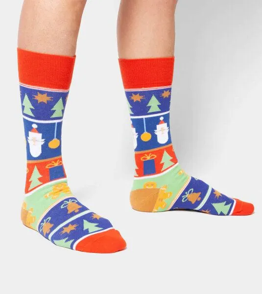 DillySocks DillySocks Socken Hello Santa aus Biobaumwoll-Mix, Mehrfarbig, – Produktbild 3 von 4
