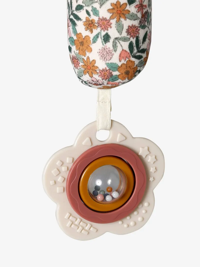 Vertbaudet Baby Activity-Hase zum Aufhängen RETRO FLOWER, Rosa, – Produktbild 4 von 4