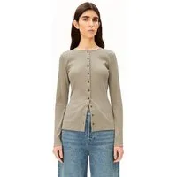 ARMEDANGELS ARMEDANGELS RIB BUTTON Damen Longsleeve aus Bio-Baumwoll Mix, Light sage, – Produktbild 2 von 5