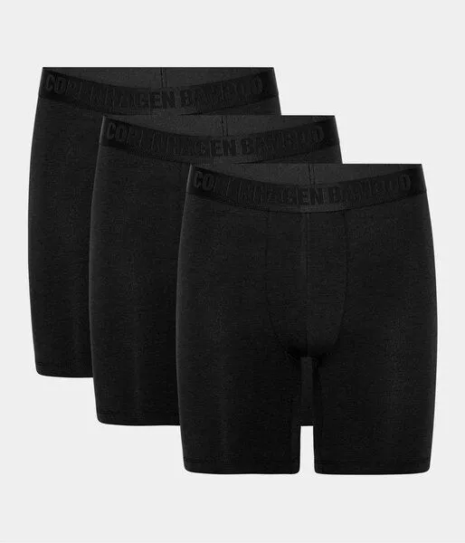 Copenhagen Bamboo Copenhagen Bamboo 3 Paar Unterhosen aus Bambus mit langen Beinen in Schwarz – Produktbild 1 von 1