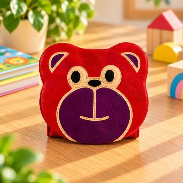 Janselo Bärengesicht Kinder-Spardose aus Shanti-Leder – Produktbild 1 von 4