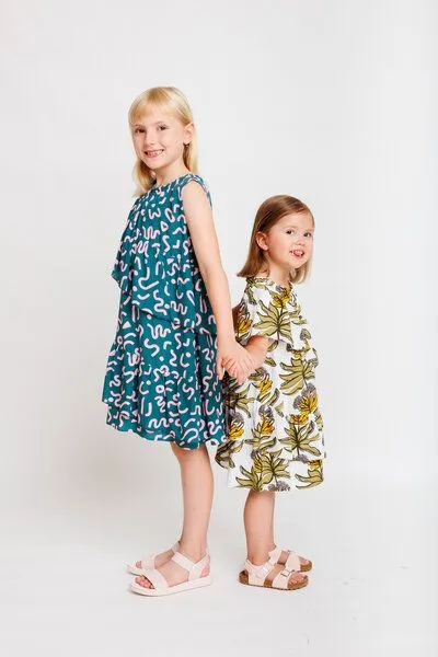 Babbily Babbily Luftiges Boho Bloom Kleid aus Ecovero, Weiss, – Produktbild 2 von 4