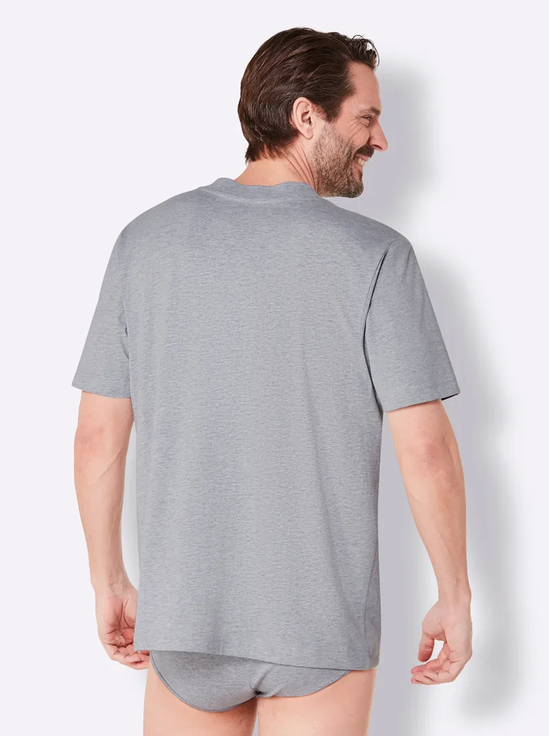 KINGsCLUB Shirt schwarz + grau-meliert + marine, Schwarz + grau-meliert + marine, – Produktbild 3 von 3