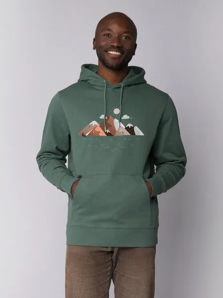 watapparel watapparel Hoodie Unisex Mountains & Moon, Green bay, – Produktbild 2 von 2