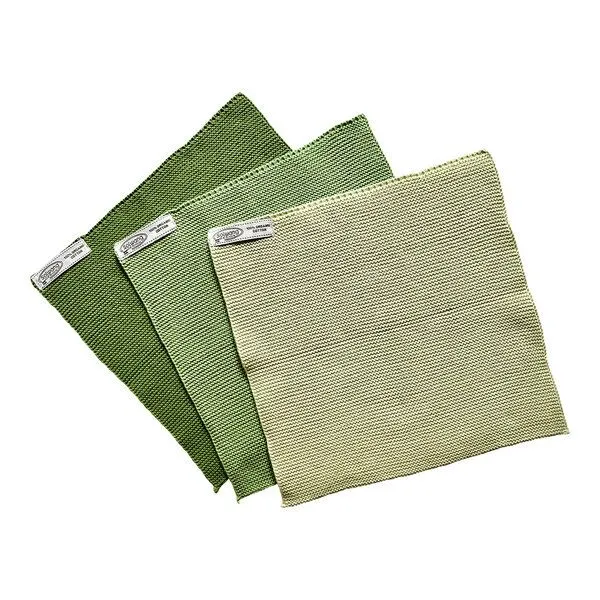 Solwang Design Solwang Design 3er-Set Spültücher aus 100% Biobaumwolle, Dusty grün kombi, – Produktbild 2 von 2