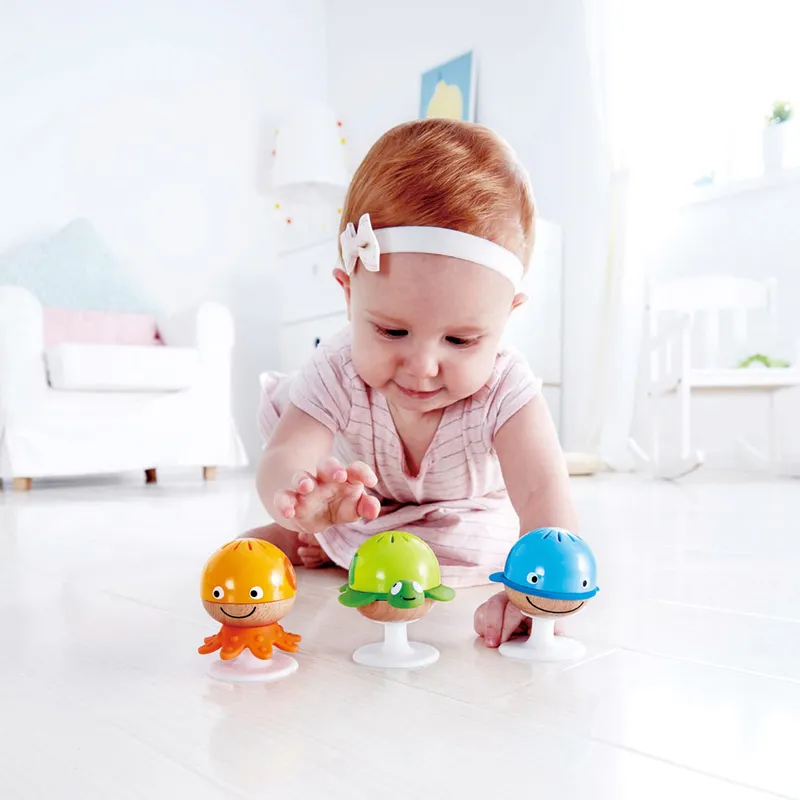 Hape Hape Rassel-Set Meerestiere mit Saugnapf, Mehrfarbig, – Produktbild 1 von 3
