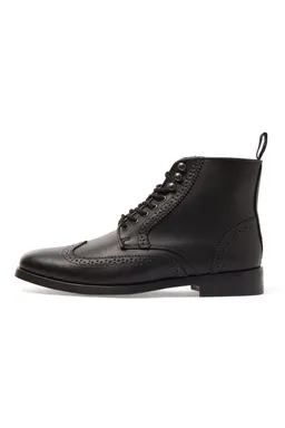 Will's Vegan Store Will's Vegan Store Herren vegan Brogue-Stiefel Schwarz – Produktbild 1 von 1