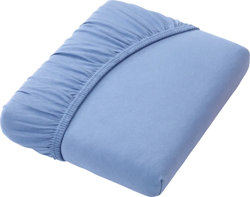wäschepur Spannbetttuch taubenblau, Taubenblau, – Produktbild 2 von 3