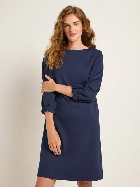 LANIUS LANIUS Kleid aus Bio-Biobaumwolle und reiner Schurwolle, Midnight, – Produktbild 2 von 4