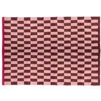liv interior liv interior Hand-getüftete Badematte LUCKY, Pink/braun, – Produktbild 1 von 1