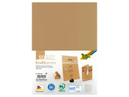 folia folia Kraftkarton, DIN A4, 230 g/m², 50 Blatt – Produktbild 1 von 1