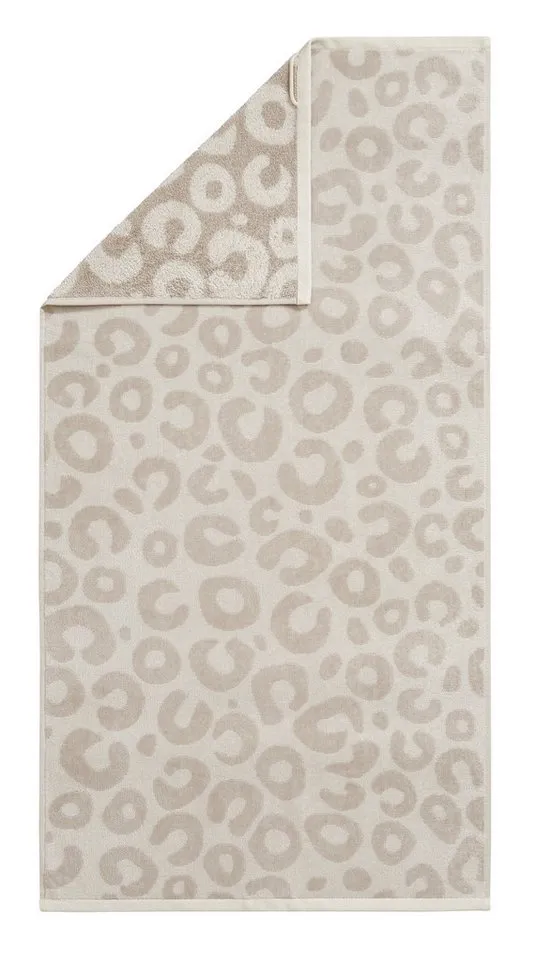 OTTO home Handtuch Set Anna Leopardenmuster, 4-tlg Handtuch-Set, 50x100cm, 100% Baumwolle, Frottiervelours (Set, 4-St), Handtücher, weich, saugstark, Beige, – Produktbild 5 von 5