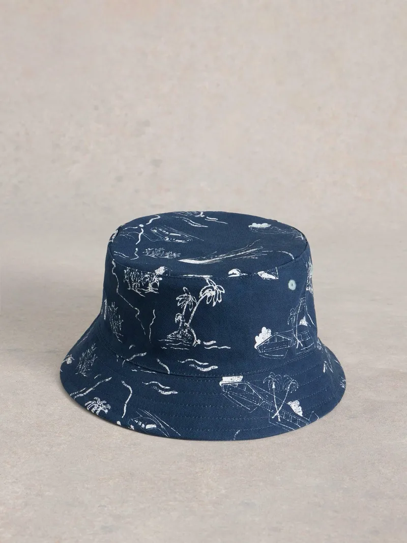 White Stuff Sonnenhut zum Wenden - Einheitsgröße, Marine print, – Produktbild 1 von 3
