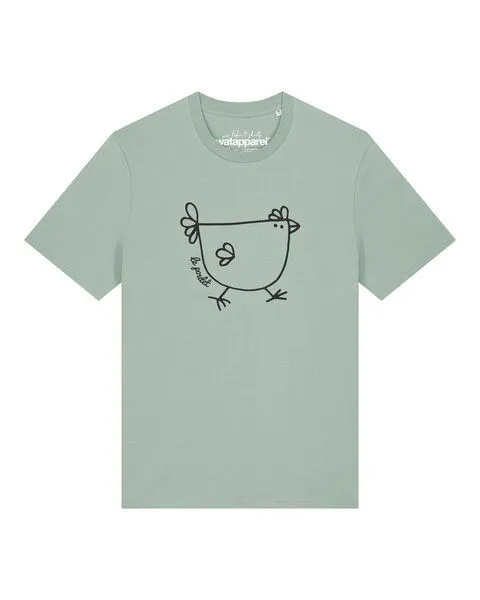 watapparel watapparel T-Shirt Unisex Le poulet - das Huhn, Aloe, – Produktbild 1 von 2