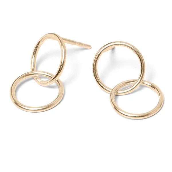 Jonathan Radetz Jewellery Jonathan Radetz Jewellery Stecker SPIRAL TWO, Gold 585, 14 Karat, Durchmesser 10 - 30 mm, Handmade in Germany – Produktbild 3 von 4